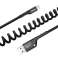 1m Baseus Spring USB към Lightning 2A кабел Черен картина 5