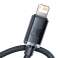 Baseus Crystal 1.2m kabel USB-kabel voor Lightning iPhone 2.4A Zwart foto 1