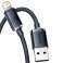 Baseus Crystal 1.2m kabel USB-kabel voor Lightning iPhone 2.4A Zwart foto 2