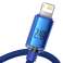 1.2m Baseus Crystal Kabel USB-kabel voor Lightning iPhone 2.4A Blauw foto 1