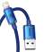 1.2m Baseus Crystal Kabel USB-kabel voor Lightning iPhone 2.4A Blauw foto 2