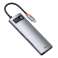 Baseus Metal Gleam -sarjan 8in1-keskitin, USB-C - 3x USB 3.0 + HDMI + USB-C kuva 4