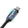 2m Baseus-näyttö nopeasti latautuva USB-A-USB-C-kaapeli 66W 2m musta kuva 4