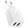 Leistungsstarkes Baseus Compact 2x USB 2.1A 10.5W Netzteil Weiß Bild 3