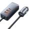 Baseus Share Together autolaadija 3x USB + U pikenduskaabliga foto 4