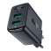 Acefast vegglader 2x USB 18W QC 3.0, AFC, FCP svart (A33 bla bilde 1