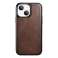 iCarer Leather Oil Wax Natural Leather Case pour iPhone 13 mini photo 1