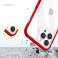 Clear 3in1 Case for iPhone 13 Pro Gel Cover with Frame Red image 5