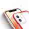 Klare 3in1 Hülle für iPhone 12 Gel Hülle mit Rahmen Rot Bild 3