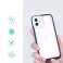 Klare 3in1 Hülle für iPhone 12 Gel Cover mit Rahmen Blau Bild 1