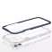 Klare 3in1 Hülle für iPhone 12 Gel Cover mit Rahmen Blau Bild 4