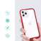 Doorzichtig 3in1 hoesje voor iPhone 11 Pro Max Gel Cover met frame rood foto 1