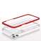 Doorzichtig 3in1 hoesje voor iPhone 11 Pro Max Gel Cover met frame rood foto 4