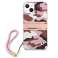 Uzminiet GUHCP13MKCABPI iPhone 13 6,1" rozā/rozā cietais korpuss Camo Strap Co attēls 2