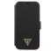 Guess GUFLBKP12SVSATMLBK iPhone 12 mini 5,4" schwarz/schwarz Buch Saffian Bild 1
