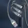 Cable USB Dudao 3in1 - Lightning / microUSB / USB Tipo C 65W 1,2m gris ( fotografía 2