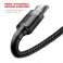 Baseus Cafule Micro-USB 2.4A Nylonkabel 100cm Schwarz/Rot Bild 5