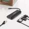 Choetech Bağlantı İstasyonu USB Hub Adaptörü Tip C 6'sı 1 arada 100 W PD Siyah (HUB fotoğraf 1