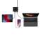UNIQ Bestellen. maaien. HUB Surge 90W tsarny / houtskool zwart 2xUSB Quick Charg foto 1