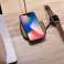 iCarer 2in1 10W skinn Qi trådløs lader for telefon og Apple bilde 1