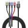 Baseus kabel USB 4in1 2x Lyn / USB Type C / micro USB i ny bilde 2