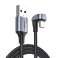 Ugrünes Nylon abgewinkeltes USB-zu-USB-Kabel Typ C 1m 3A 18W Quic Bild 2