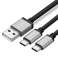 UGREEN-kaapeli USB - USB-jakokaapeli / USB tyyppi C 1m musta (U kuva 1