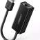 Extern nätverksadapter UGREEN RJ45 - USB 2.0 100 Mbps Ethernet svart bild 1