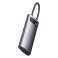 Baseus Metal Gleam Series 6-in-1 HUB Docking Station Gray (WKWG030213) image 1