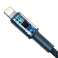 Кабель USB-C для молнии Baseus высокой плотности плетеный, 20 Вт, 5A, PD, 2 м изображение 3