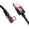 Câble USB vers USB-C Coude Baseus 1m 100W (noir-rouge) photo 1
