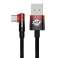 Câble USB vers USB-C Coude Baseus 1m 100W (noir-rouge) photo 3