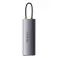 Baseus Metal Gleam Series 8-i-1-hub, USB-C til 3x USB 3.0 + 2x HDMI + USB bilde 1