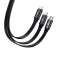 Baseus Traction 3in1 USB-C / Lightning / Micro 100W 1.7m Cable (c fotografía 5