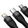 Baseus Flash Series II. 3-în-1 USB-A la USB-C Cablu de încărcare rapidă fotografia 2