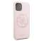Guess Phone Case for iPhone 11 Pro açık pembe/açık pembe sert cas fotoğraf 5