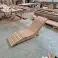 Sun lounger made of wood, garden lounger wood, A-stock, 11 pieces in stock image 2