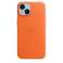 Kožené puzdro Apple iPhone 14 s oranžovou farbou MagSafe MPP83ZM/A fotka 2
