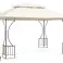 ÇADIR BAHÇE PAVYONU LUX GAZEBO 3X4M CIBINLIKLI VE DUVARLAR BEJ fotoğraf 1