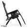 CHAISE LONGUE DE JARDIN PLIANTE GRISE - Cadre en acier durable avec confort Zero Gravity photo 1