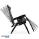 CHAISE LONGUE DE JARDIN PLIANTE GRISE - Cadre en acier durable avec confort Zero Gravity photo 2