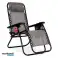 CHAISE LONGUE DE JARDIN PLIANTE GRISE - Cadre en acier durable avec confort Zero Gravity photo 4