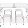 TABLE TOURISTIQUE TABLE PLIANTE ENSEMBLE DE 4 CHAISES BLANC photo 1