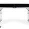 Folding Camping Table with Adjustable Heights, Black, Easy-to-Clean Surface, Wholesale image 1