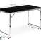 Folding Camping Table with Adjustable Heights, Black, Easy-to-Clean Surface, Wholesale image 5