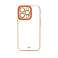 Fashion Case Case for iPhone 12 Pro Gel Case with Gold Frame image 2