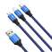 Baseus Rapid 3v1 USB Type-C / Lightning / Micro USB kabel pro čisté fotka 1