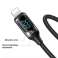 Cable trenzado USAMS U78 USB C a Lightning LED 1.2m 20W PD Carga rápida fotografía 4
