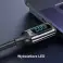 Cable trenzado USAMS U78 USB C a USB C LED 2m 100W Encanto de carga rápida fotografía 2