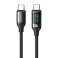 Cable trenzado USAMS U78 USB C a USB C LED 1.2m 100W Carga rápida cz fotografía 6